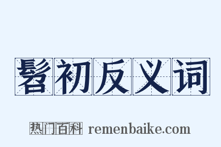 髫初反义词是什么意思的图片